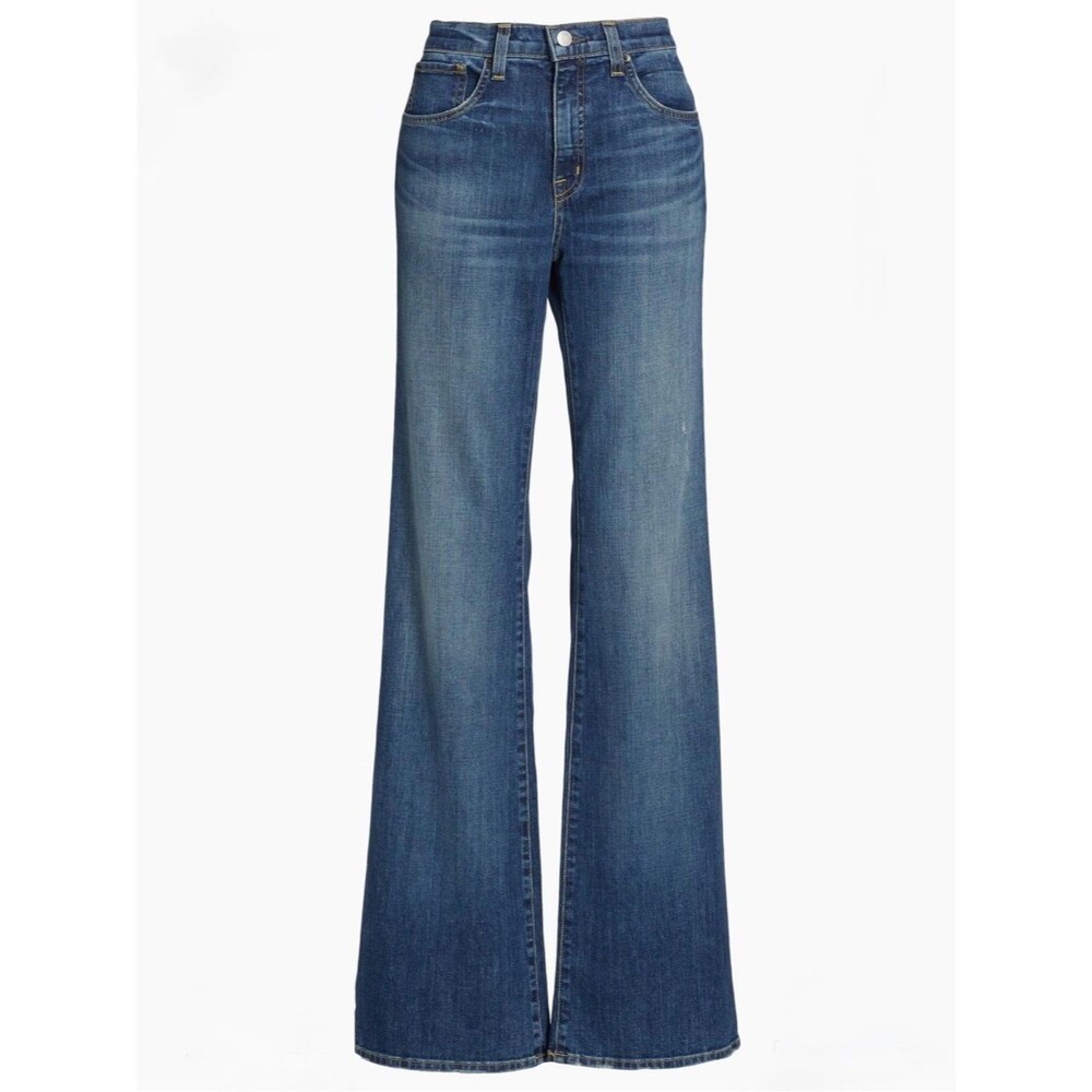 Nili Lotan Celia Stretch Flare Jeans Classic Wash Size 29 Designer Denim